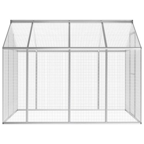 Udendørs voliere aluminium 178x242x192 cm