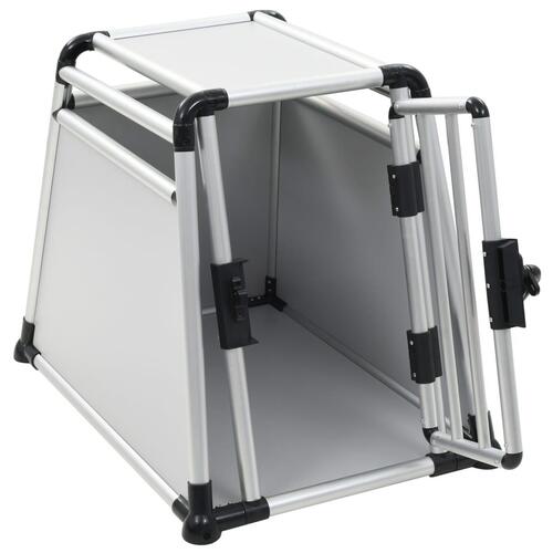 Hundetransportboks aluminium M