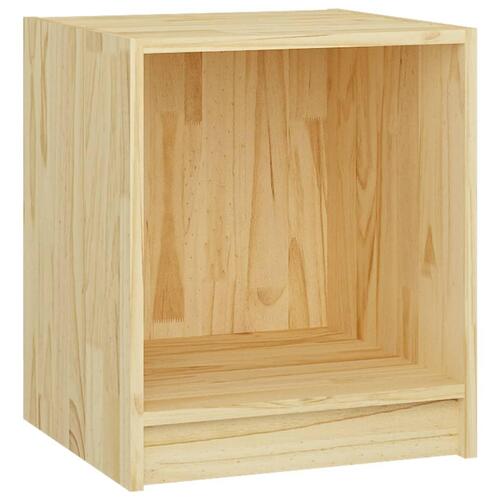 Sengebord 35,5x33,5x41,5 cm massivt fyrretræ