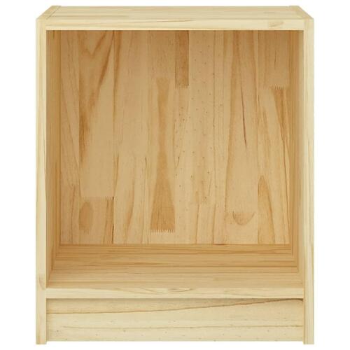 Sengebord 35,5x33,5x41,5 cm massivt fyrretræ