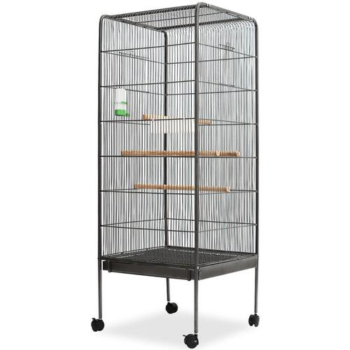 Fuglebur 54x54x146 cm stål sort