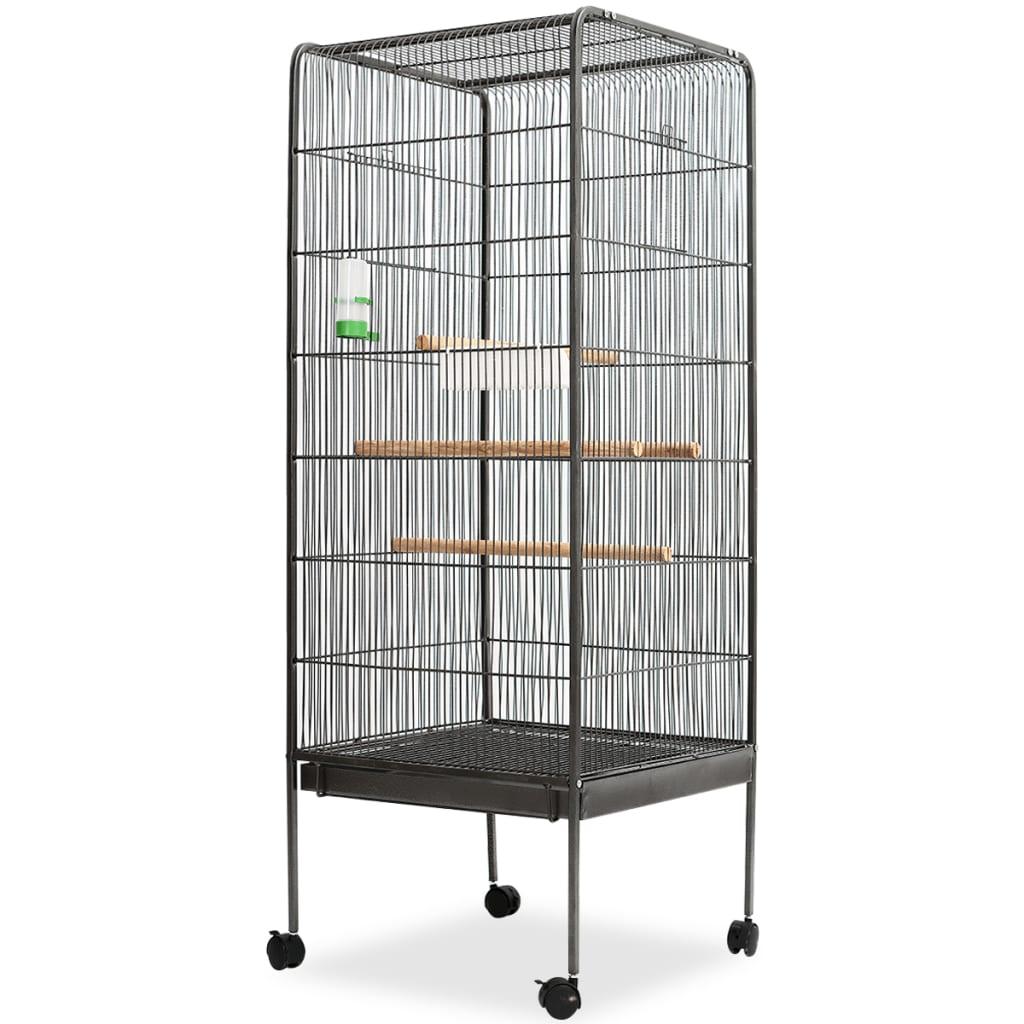 Fuglebur 54x54x146 cm stål sort