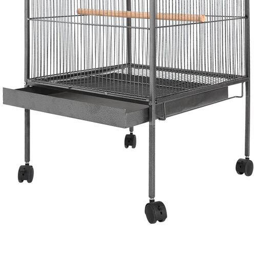 Fuglebur 54x54x146 cm stål sort