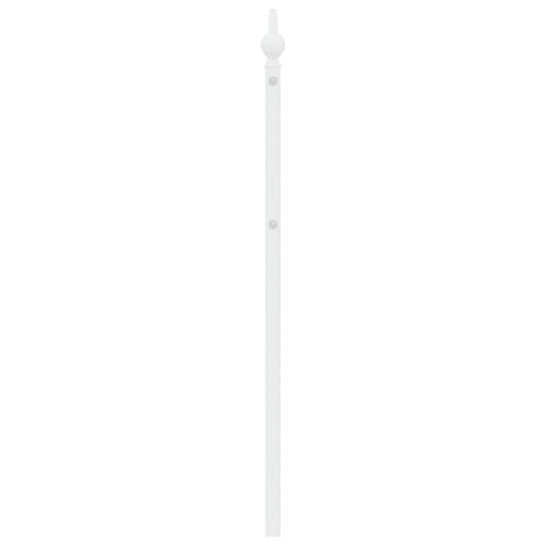 Sengegavl 200 cm metal hvid