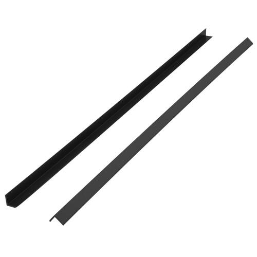 Terrassevinkellister 5 stk. WPC 170 cm sort