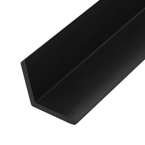 Terrassevinkellister 5 stk. WPC 170 cm sort