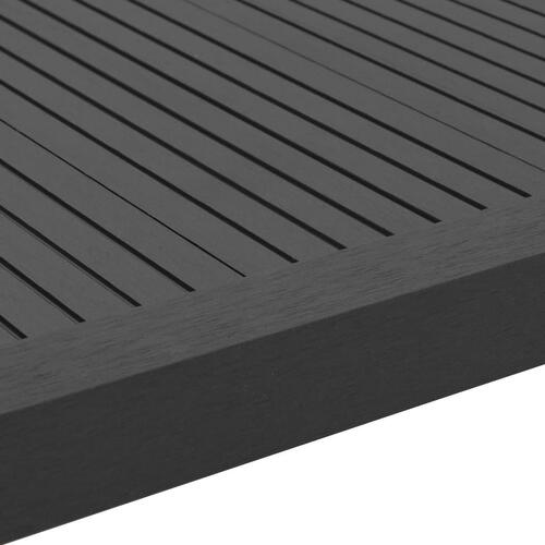 Terrassevinkellister 5 stk. WPC 170 cm sort
