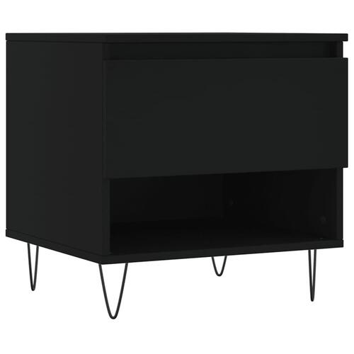 Sofaborde 2 stk. 50x46x50 cm konstrueret træ sort