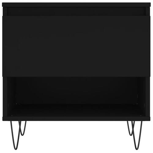 Sofaborde 2 stk. 50x46x50 cm konstrueret træ sort