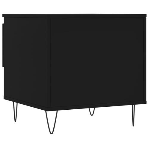 Sofaborde 2 stk. 50x46x50 cm konstrueret træ sort