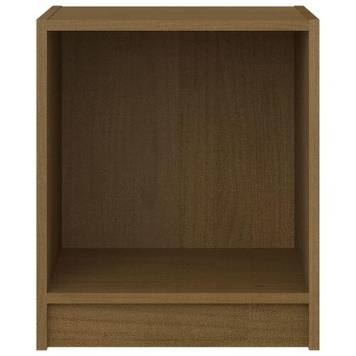 Sengeskabe 2 stk. 35,5x33,5x41,5 cm massivt fyrretræ brun