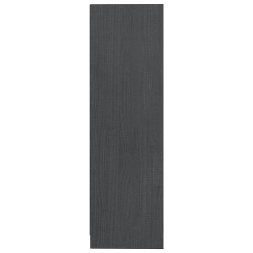 Bogskab/rumdeler 104x33,5x110 cm massivt fyrretræ grå