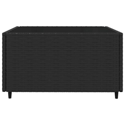 Loungesæt til haven 3 dele med hynder polyrattan sort