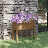Plantekasse 70x31x70 cm massivt fyrretræ gyldenbrun