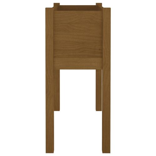 Plantekasse 70x31x70 cm massivt fyrretræ gyldenbrun