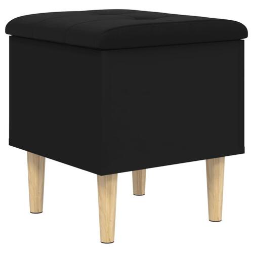 Opbevaringsbænk 42x42x46 cm konstrueret træ sort