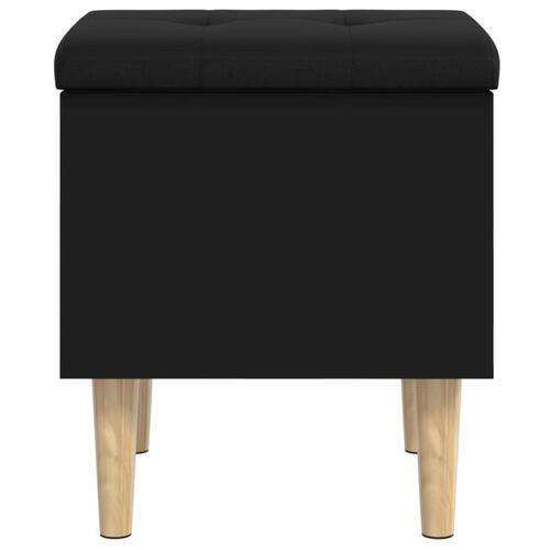 Opbevaringsbænk 42x42x46 cm konstrueret træ sort