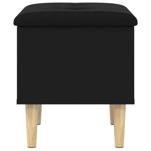 Opbevaringsbænk 42x42x46 cm konstrueret træ sort