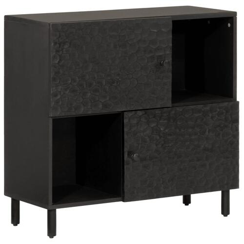 Skab 80x33x75 cm massivt mangotræ sort