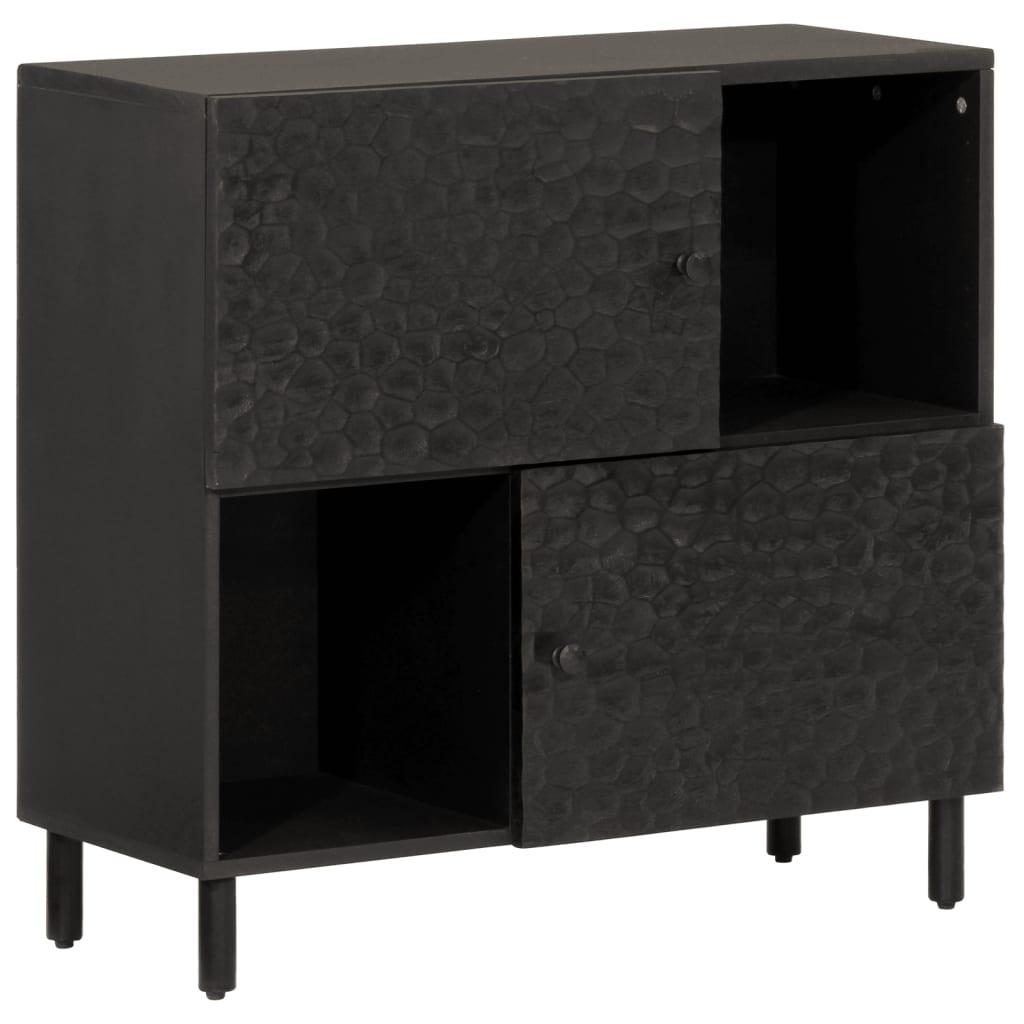 Skab 80x33x75 cm massivt mangotræ sort