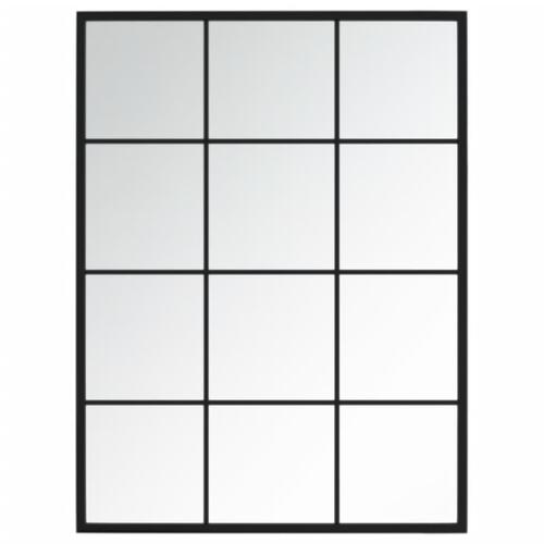 Vægspejl 3 stk. 80x60 cm metal sort