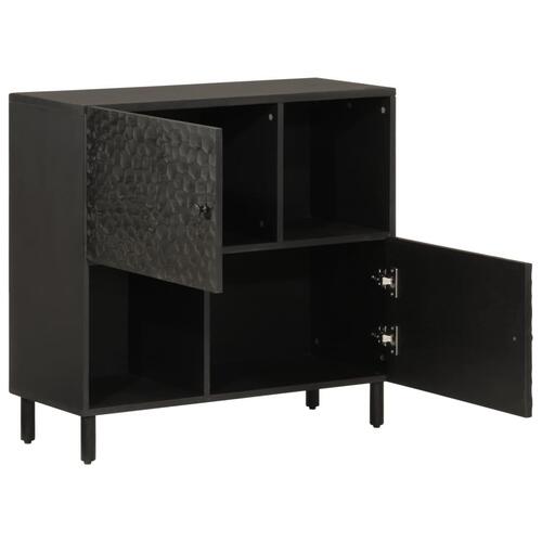 Skab 80x33x75 cm massivt mangotræ sort