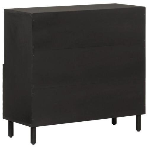 Skab 80x33x75 cm massivt mangotræ sort
