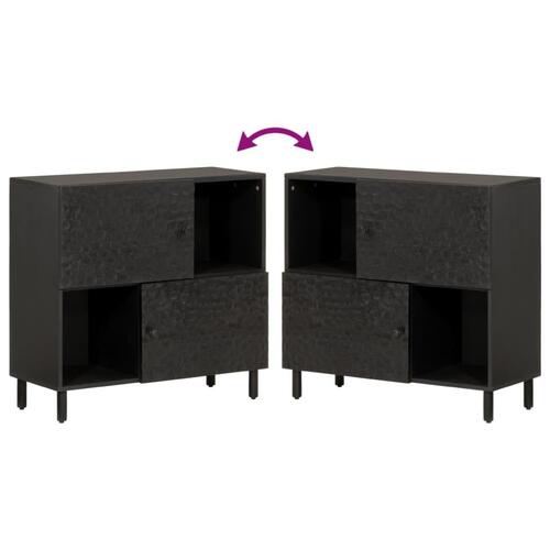 Skab 80x33x75 cm massivt mangotræ sort