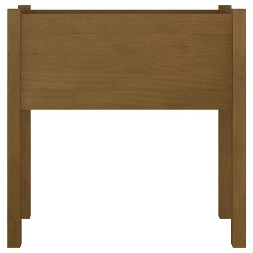 Plantekasser 2 stk. 70x31x70 cm massivt fyrretræ gyldenbrun