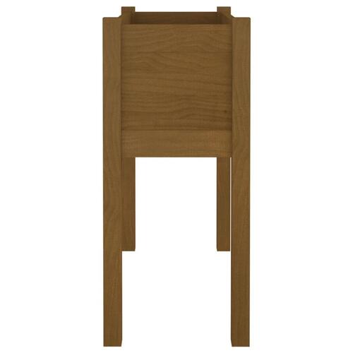Plantekasser 2 stk. 70x31x70 cm massivt fyrretræ gyldenbrun