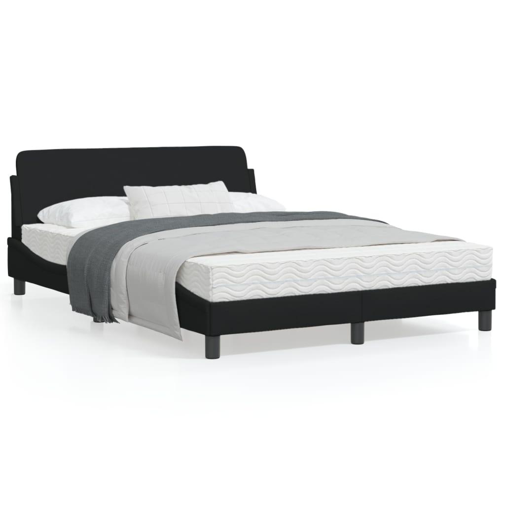 Sengeramme uden madras 140x200 cm stof sort