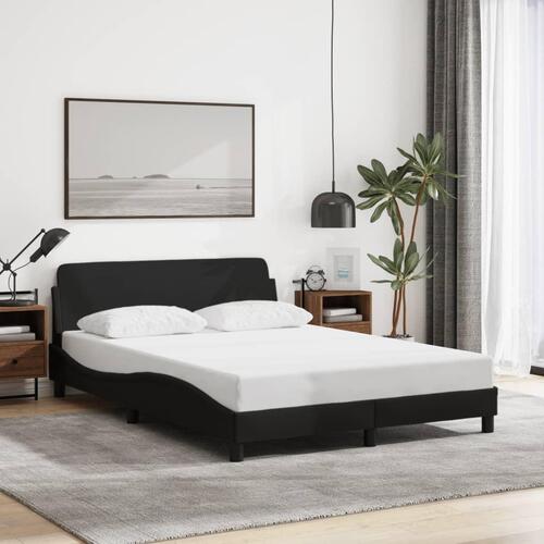 Sengeramme uden madras 140x200 cm stof sort