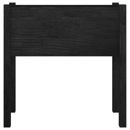 Plantekasse 70x31x70 cm massivt fyrretræ sort