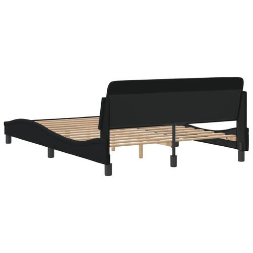 Sengeramme uden madras 140x200 cm stof sort