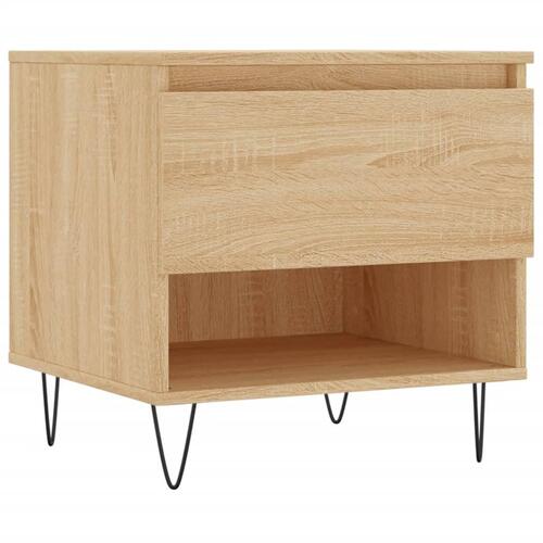 Sofaborde 2 stk. 50x46x50 cm konstrueret træ sonoma-eg