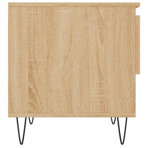 Sofaborde 2 stk. 50x46x50 cm konstrueret træ sonoma-eg