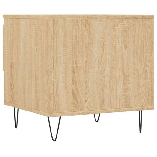 Sofaborde 2 stk. 50x46x50 cm konstrueret træ sonoma-eg