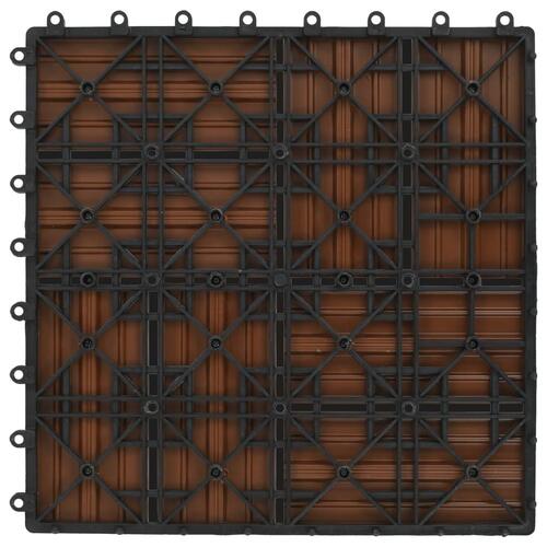 Terrassefliser 11 stk. WPC 30 x 30 cm 1 m2 brun