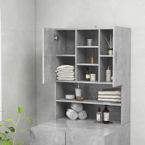 Vaskemaskineskab 70,5x25,5x90 cm betongrå