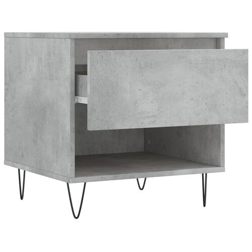 Sofaborde 2 stk. 50x46x50 cm konstrueret træ betongrå