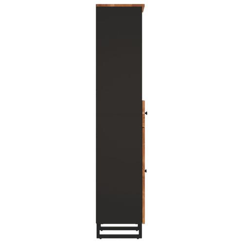 Badeværelsesskab 38x33x160 cm massivt genbrugstræ