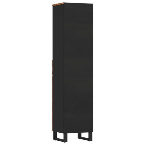Badeværelsesskab 38x33x160 cm massivt genbrugstræ