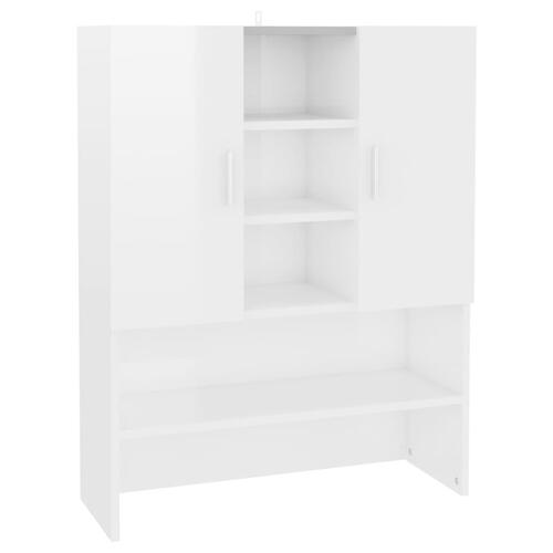 Badeværelsesskab 70,5x25,5x90 cm hvid højglans