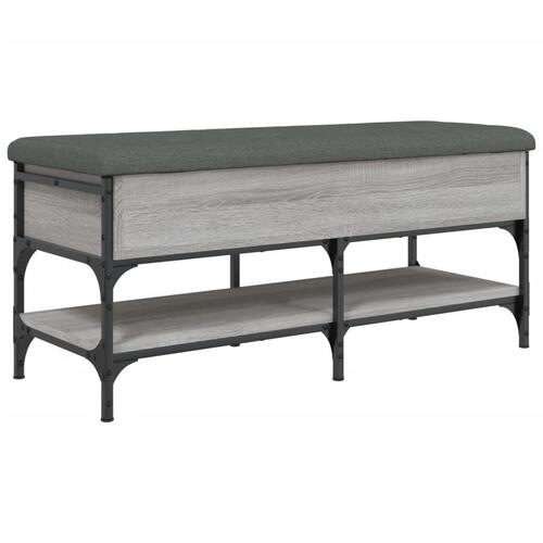 Skobænk 102x42x45 cm konstrueret træ grå sonoma-eg