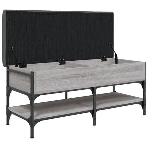 Skobænk 102x42x45 cm konstrueret træ grå sonoma-eg