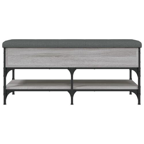 Skobænk 102x42x45 cm konstrueret træ grå sonoma-eg
