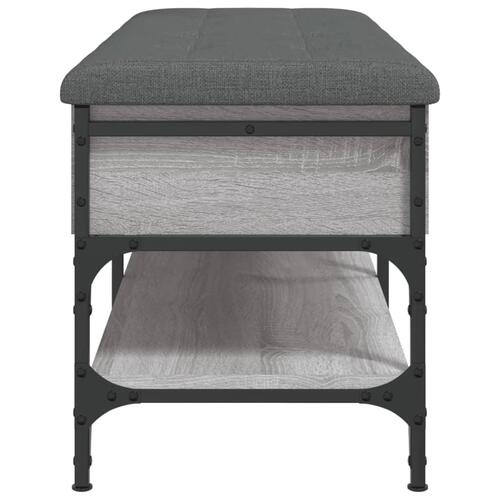 Skobænk 102x42x45 cm konstrueret træ grå sonoma-eg