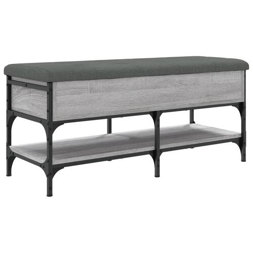 Skobænk 102x42x45 cm konstrueret træ grå sonoma-eg