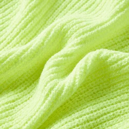 Sweater til børn str. 116 strikket neongul