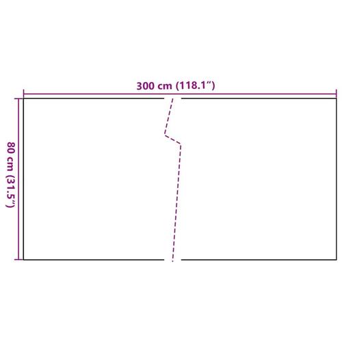 Altanafskærmning 300x80 cm polyrattan hvid